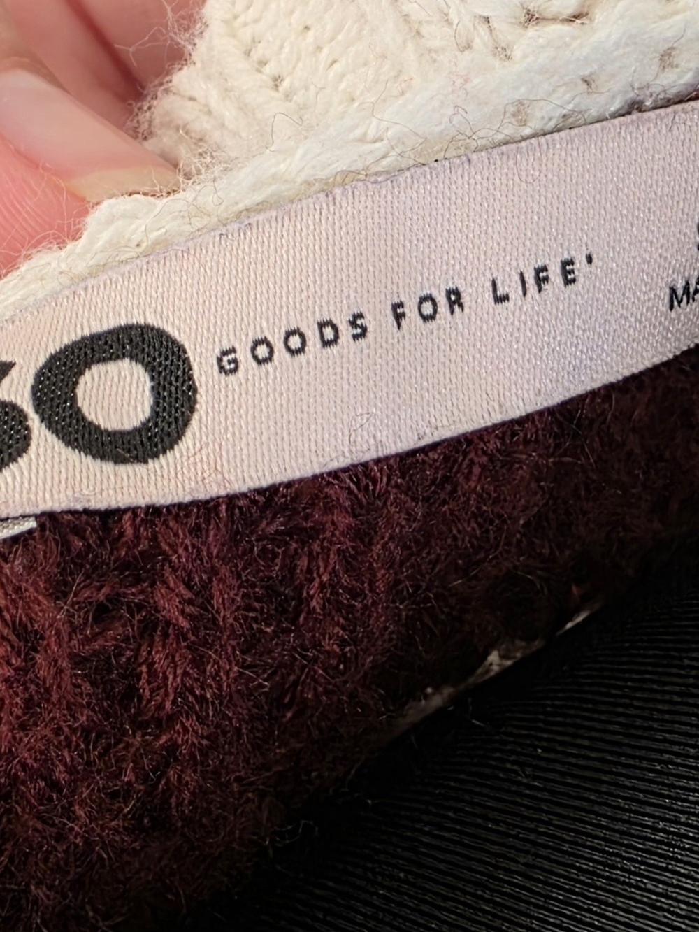 SO Goods for Life Striped Colorblock Waffle Knit Sweater Sz L Oversized - Picture 3 of 3